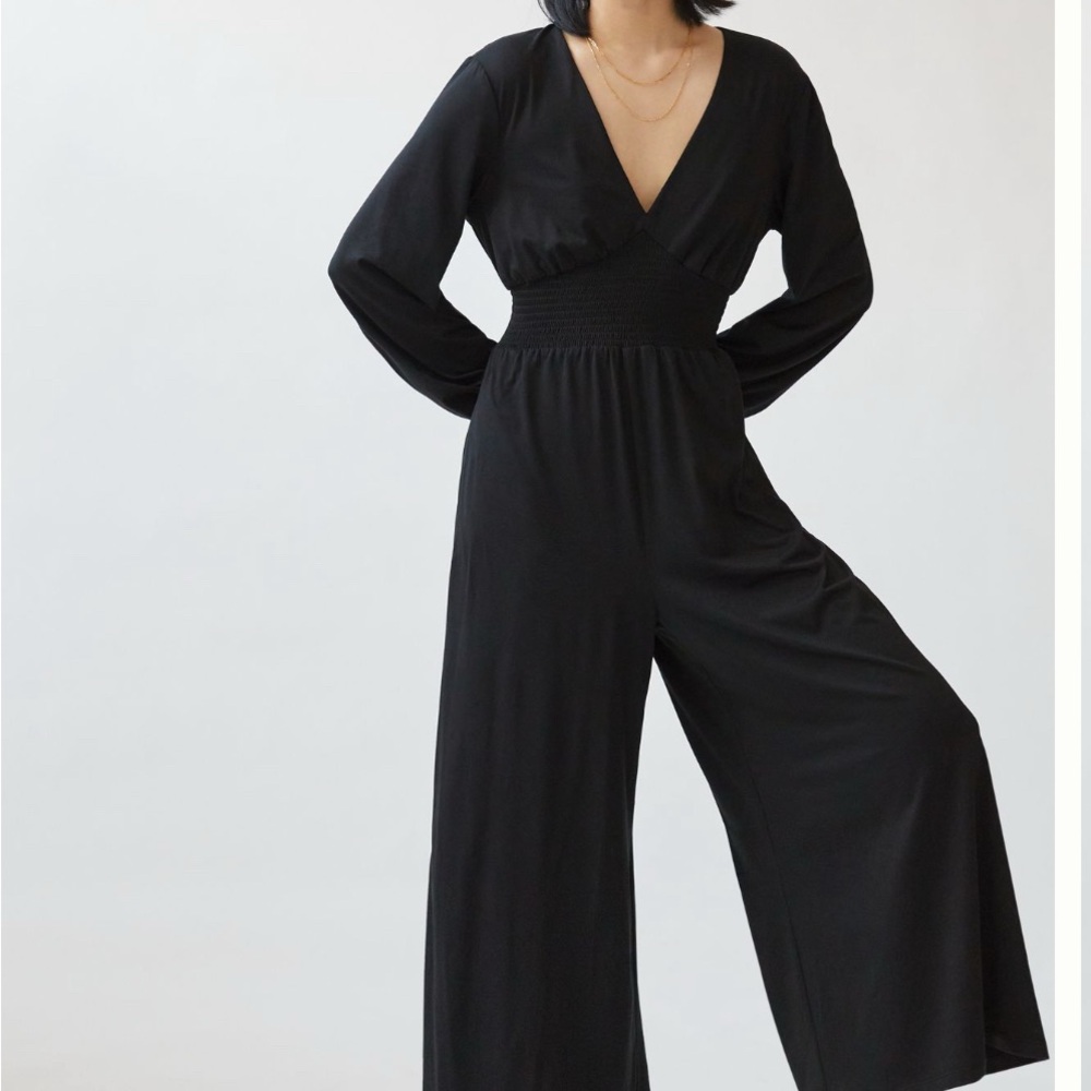 Hutch Black V-Neck Jumpsuit